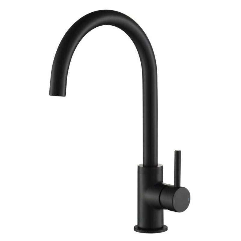 Luna Gooseneck Kitchen Mixer Matte Black