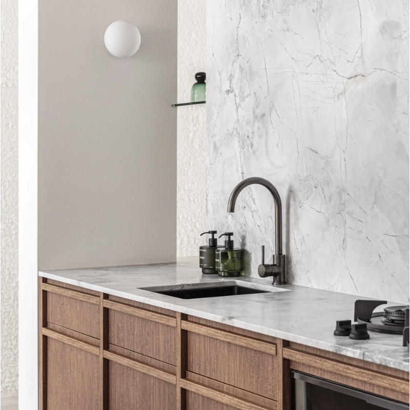 Luna Gooseneck Kitchen Mixer Gunmetal