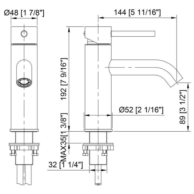 Verona Short Basin Mixer Matte Black