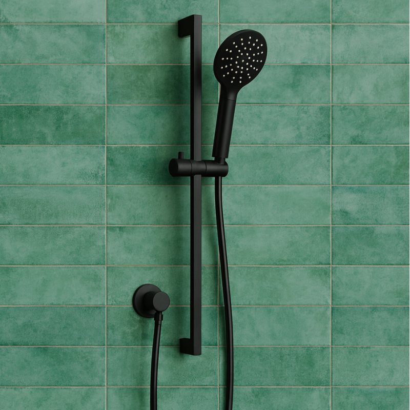 Verdura Shower Rail Matte Black