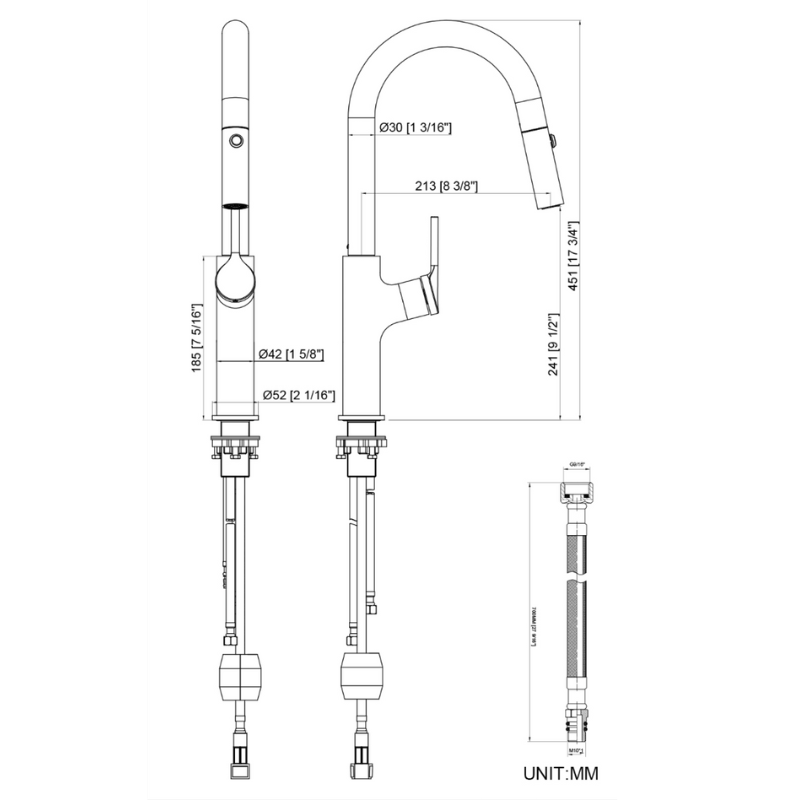 Puglia Pullout Kitchen Mixer Chrome