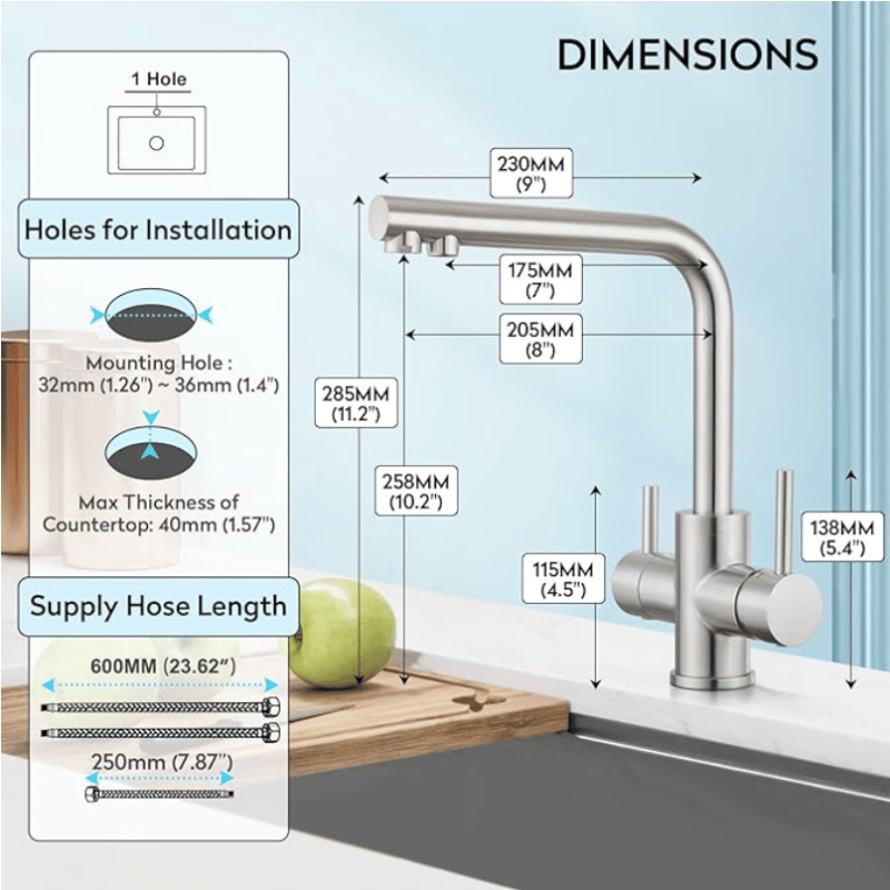 3-Way Filter Tap Square