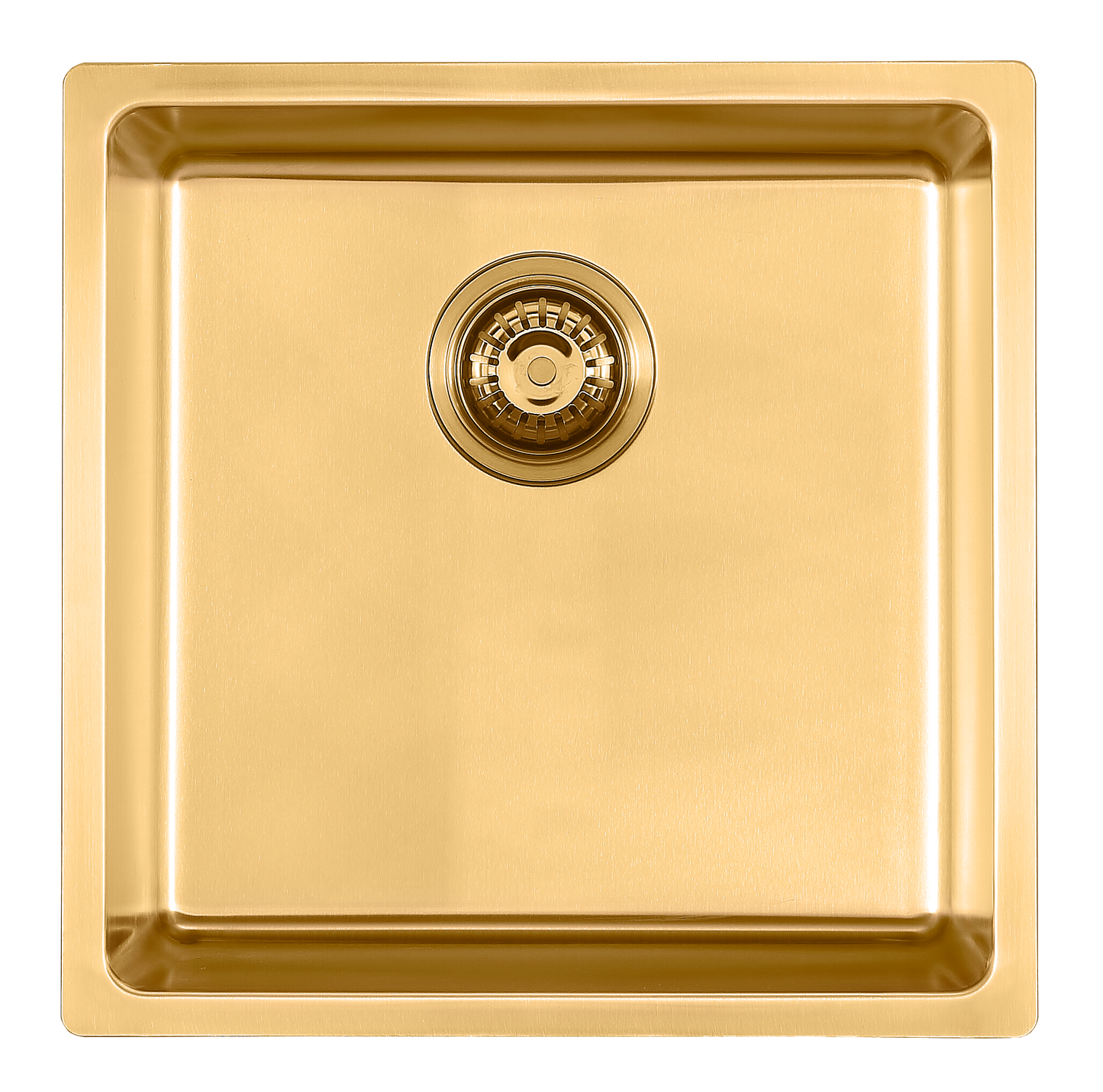 Square Gold Embossed Sink - Stainless Steel - 440x440x200
