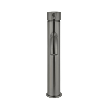 Round Tall Curved Basin Mixer Gunmetal