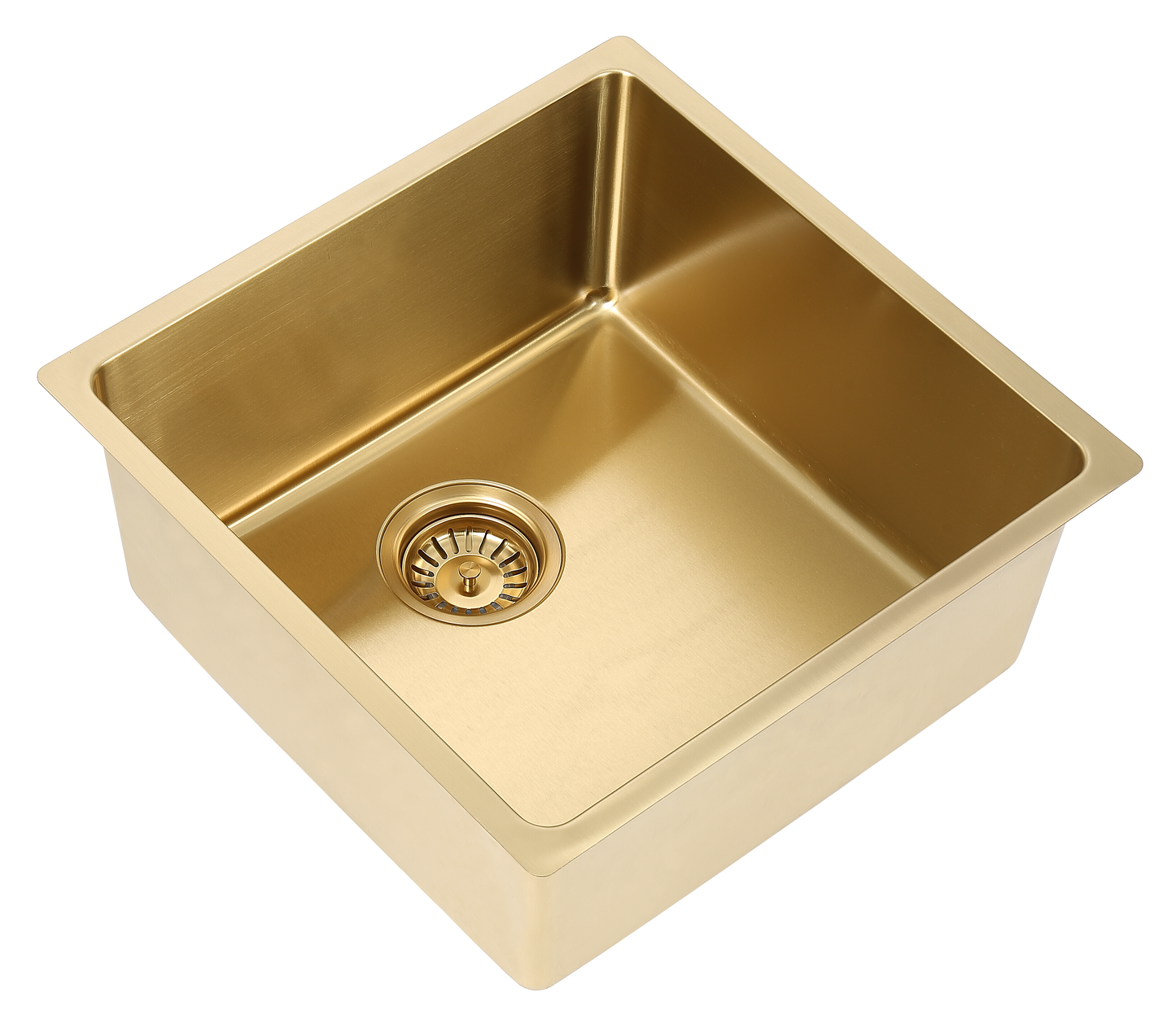 Square Gold Embossed Sink - Stainless Steel - 440x440x200