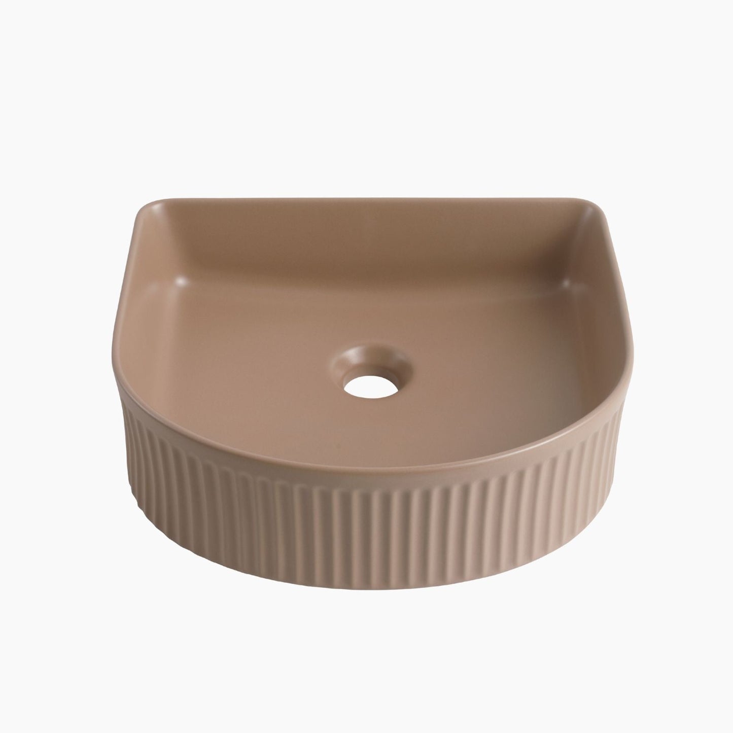 Semi Fluted Basin Matte Mink - 400x360x130