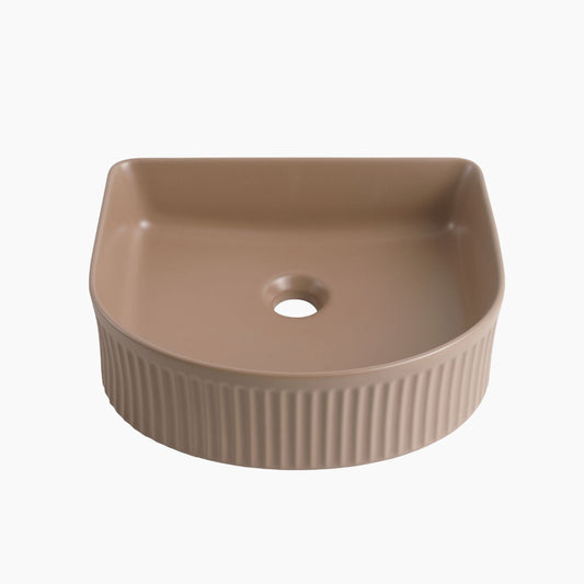 Semi Fluted Basin Matte Mink - 400x360x130