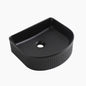 Semi Fluted Basin Matte Black - 400x360x130