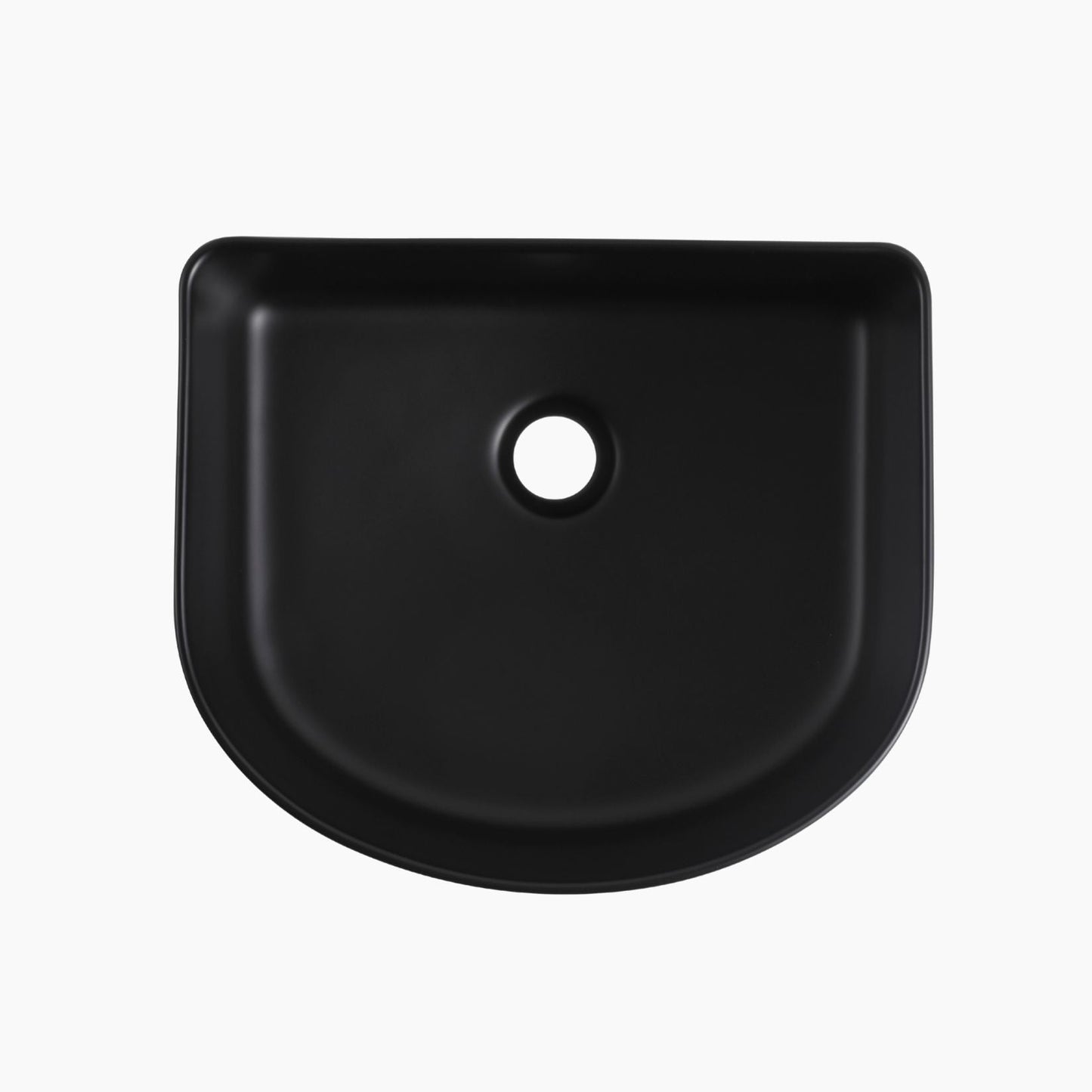 Semi Fluted Basin Matte Black - 400x360x130