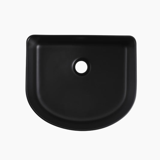 Semi Fluted Basin Matte Black - 400x360x130