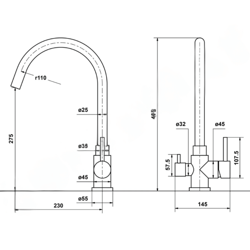 3-Way Filter Tap - Chrome