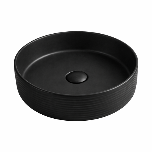 Round Basin Black - 355x355x125