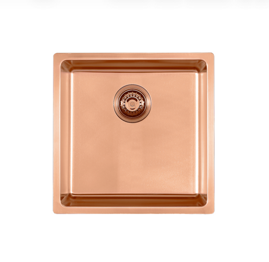 Square Rose Gold Sink - Stainless Steel - 440x440x200