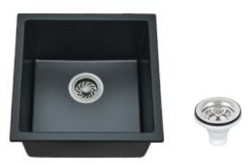 Square Granite Black Sink - 450x450x200